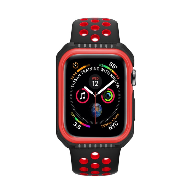 Smart Watch Shockproof Two Color Protective Case for Apple Watch Series 3 42mm(Black Red) - Watch Cases by buy2fix | Online Shopping UK | buy2fix