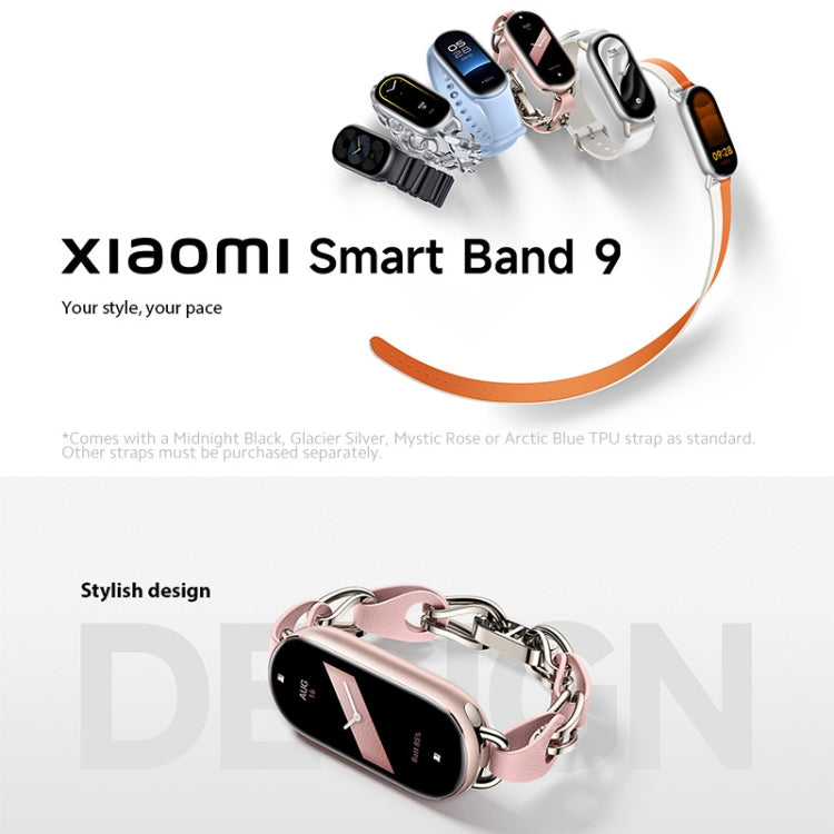 Original Xiaomi Smart Band 9 Global 1.62 inch AMOLED Screen 5ATM Waterproof Smart Watch, Support Blood Oxygen / Heart Rate Monitor (Silver) - Wearable Devices by Xiaomi | Online Shopping UK | buy2fix