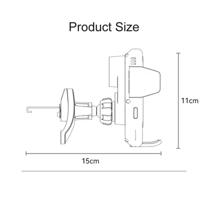 Yesido C312 Auto Alignment 15W Wireless Charging Air Outlet Car Holder - Wireless Charger Holders by Yesido | Online Shopping UK | buy2fix