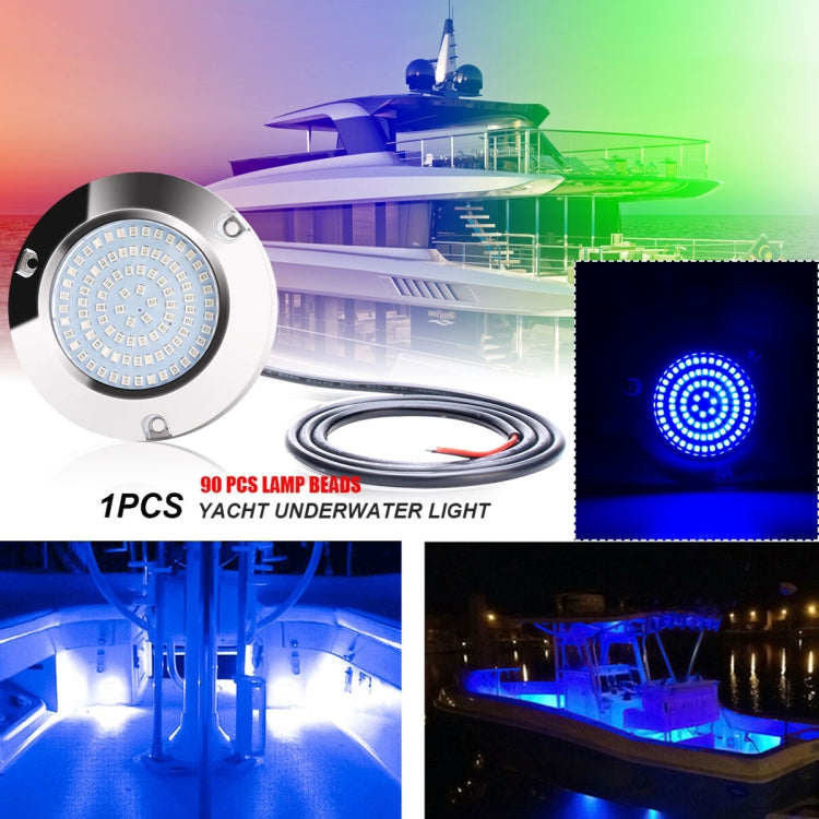 Ship / Yacht 10-30V 90LEDs Waterproof Stainless Steel Underwater Light (Green Light) - Marine Accessories & Parts by buy2fix | Online Shopping UK | buy2fix