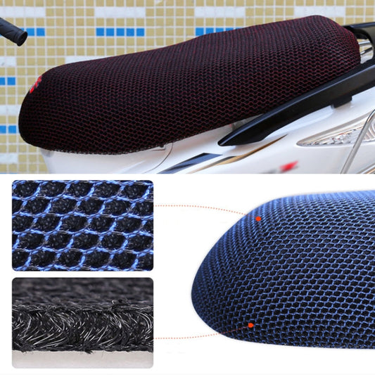 Waterproof Motorcycle Sun Protection Heat Insulation Seat Cover Prevent Bask In Seat Scooter Cushion Protect, Size: L, Length: 70-77cm; Width: 40-50cm(Black Red) - Seat Covers by buy2fix | Online Shopping UK | buy2fix