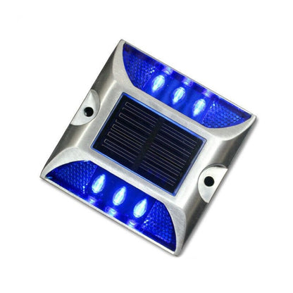 Solar Square Road Stud Light Car Guidance Light Road Deceleration Light, Constantly Bright Version (Blue) - Street Lights by buy2fix | Online Shopping UK | buy2fix