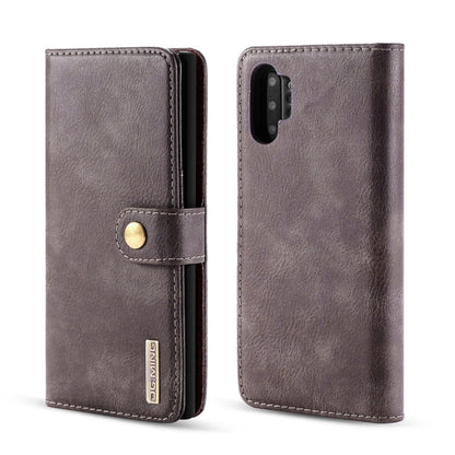 DG.MING Crazy Horse Texture Flip Detachable Magnetic Leather Case with Holder & Card Slots & Wallet for Galaxy Note 10+(Grey) - Galaxy Phone Cases by DG.MING | Online Shopping UK | buy2fix