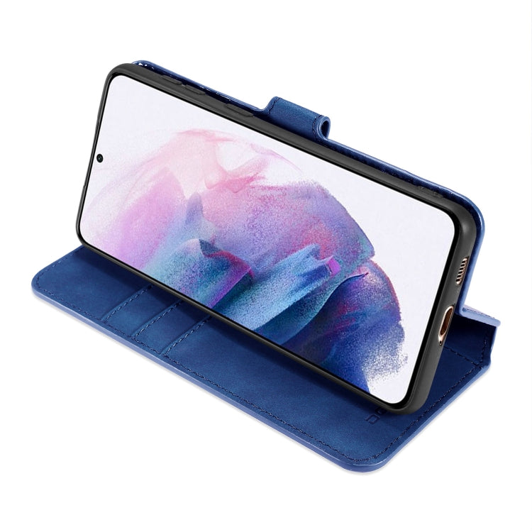 For Samsung Galaxy S21+ 5G DG.MING Retro Oil Side Horizontal Flip Case with Holder & Card Slots & Wallet(Blue) - Galaxy S21+ 5G Cases by DG.MING | Online Shopping UK | buy2fix