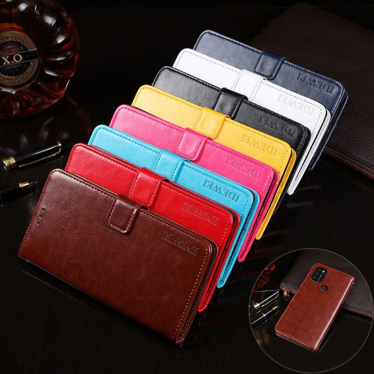 For Blackview A70 idewei Crazy Horse Texture Horizontal Flip Leather Case with Holder & Card Slots & Wallet(Rose Red) - More Brand by idewei | Online Shopping UK | buy2fix