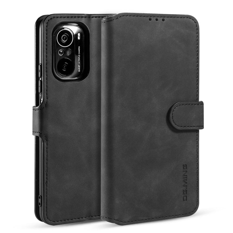 For Xiaomi Redmi K40 Pro DG.MING Retro Oil Side Horizontal Flip Leather Case with Holder & Card Slots & Wallet(Black) - Xiaomi Cases by DG.MING | Online Shopping UK | buy2fix