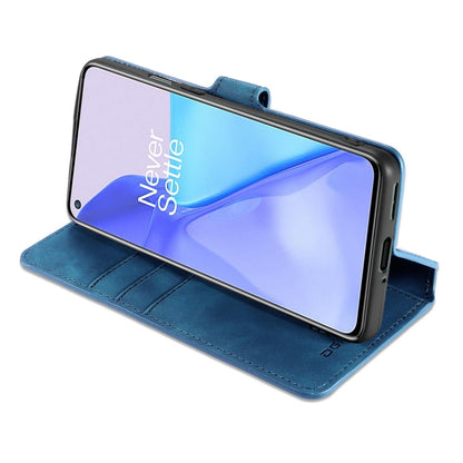 For OnePlus 9 DG.MING Retro Oil Side Horizontal Flip Leather Case with Holder & Card Slots & Wallet(Blue) - OnePlus Cases by DG.MING | Online Shopping UK | buy2fix