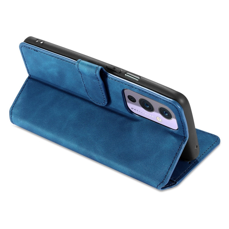 For OnePlus 9 DG.MING Retro Oil Side Horizontal Flip Leather Case with Holder & Card Slots & Wallet(Blue) - OnePlus Cases by DG.MING | Online Shopping UK | buy2fix