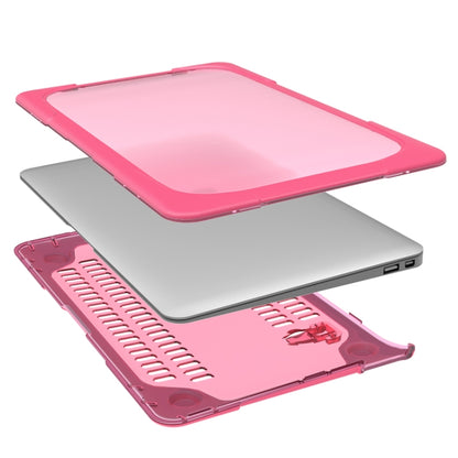 For MacBook Air 11.6 inch A1465 / A1370 TPU and PC Two-color Anti-fall Laptop Protective Case(Rose Red) - MacBook Air Cases by buy2fix | Online Shopping UK | buy2fix