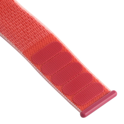 For Apple Watch Series 7 41mm / 6 & SE & 5 & 4 40mm / 3 & 2 & 1 38mm Color Matching Nylon Watch Band(Orange + Rose Red) - Watch Bands by buy2fix | Online Shopping UK | buy2fix