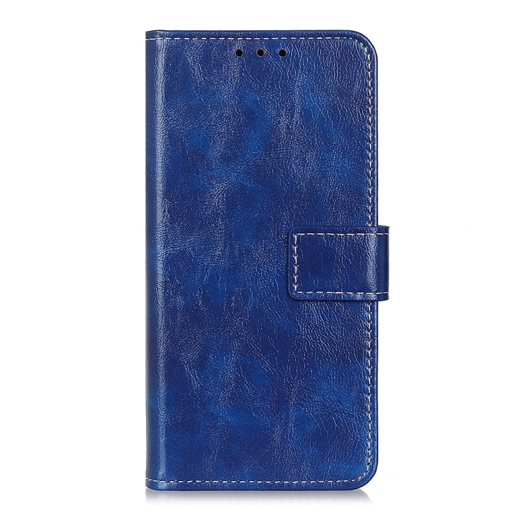 For OnePlus Nord 2 5G Retro Crazy Horse Texture Horizontal Flip Leather Case with Holder & Card Slots & Photo Frame & Wallet(Blue) - OnePlus Cases by buy2fix | Online Shopping UK | buy2fix