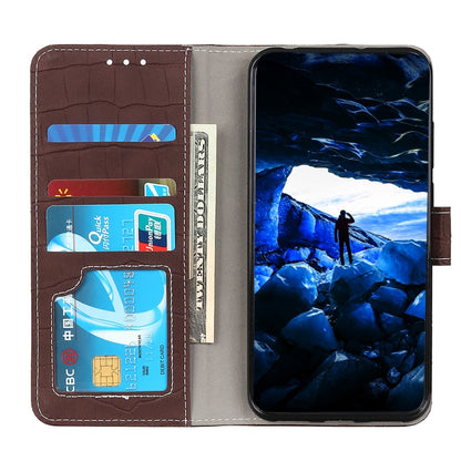 For OnePlus Nord 2 5G Magnetic Crocodile Texture Horizontal Flip Leather Case with Holder & Card Slots & Wallet(Brown) - OnePlus Cases by buy2fix | Online Shopping UK | buy2fix