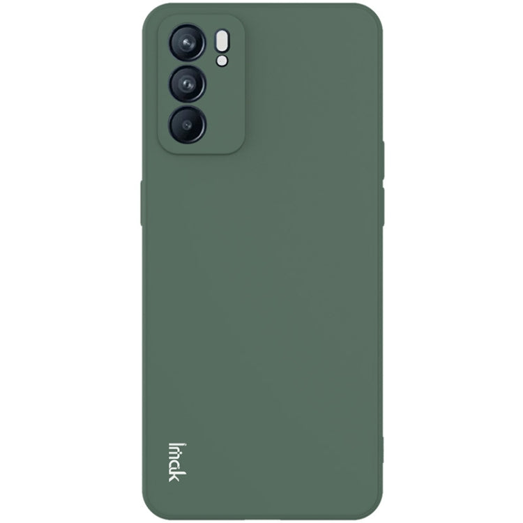 For OPPO Reno6 5G IMAK UC-4 Series Straight Edge TPU Soft Protective Case(Dark Green) - OPPO Cases by imak | Online Shopping UK | buy2fix