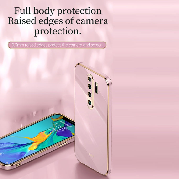 For Xiaomi Redmi Note 8 Pro XINLI Straight 6D Plating Gold Edge TPU Shockproof Case(Cherry Purple) - Xiaomi Cases by XINLI | Online Shopping UK | buy2fix