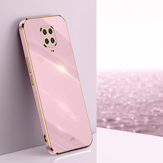 For Xiaomi Redmi Note 9S XINLI Straight 6D Plating Gold Edge TPU Shockproof Case(Cherry Purple) - Xiaomi Cases by XINLI | Online Shopping UK | buy2fix