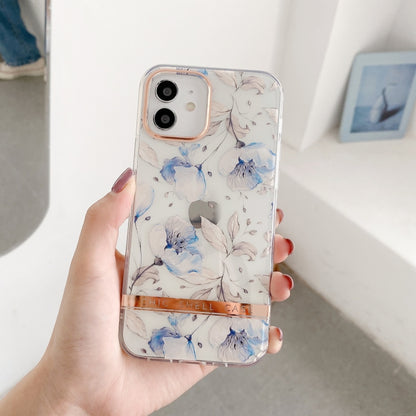 For iPhone 11 Pro High Translucent Electroplating Flower Pattern TPU + PC Shockproof Case (Cherry Blossoms) - iPhone 11 Pro Cases by buy2fix | Online Shopping UK | buy2fix