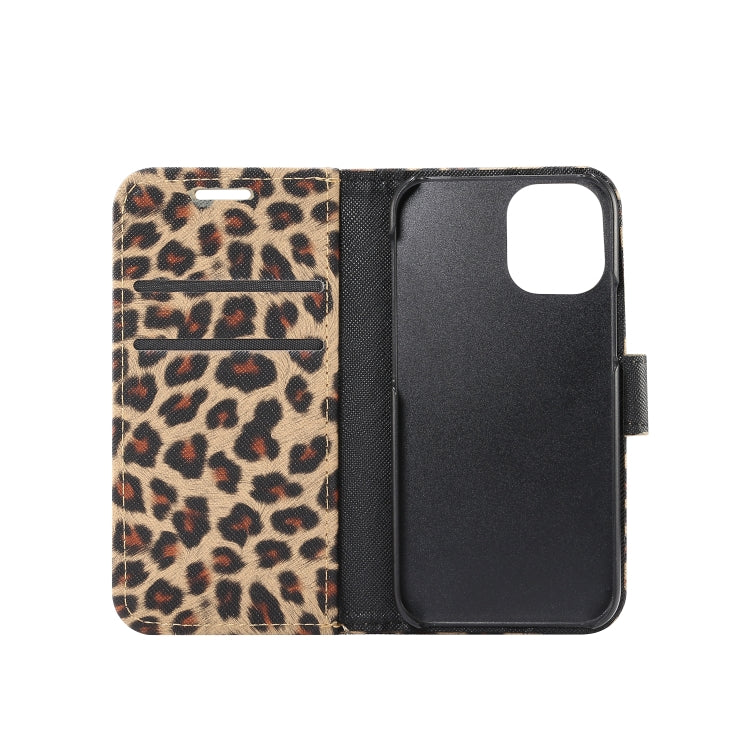 For iPhone 13 mini Leopard Pattern Horizontal Flip PC + PU Leather Case with Holder & Card Slots & Wallet (Yellow) - iPhone 13 mini Cases by buy2fix | Online Shopping UK | buy2fix