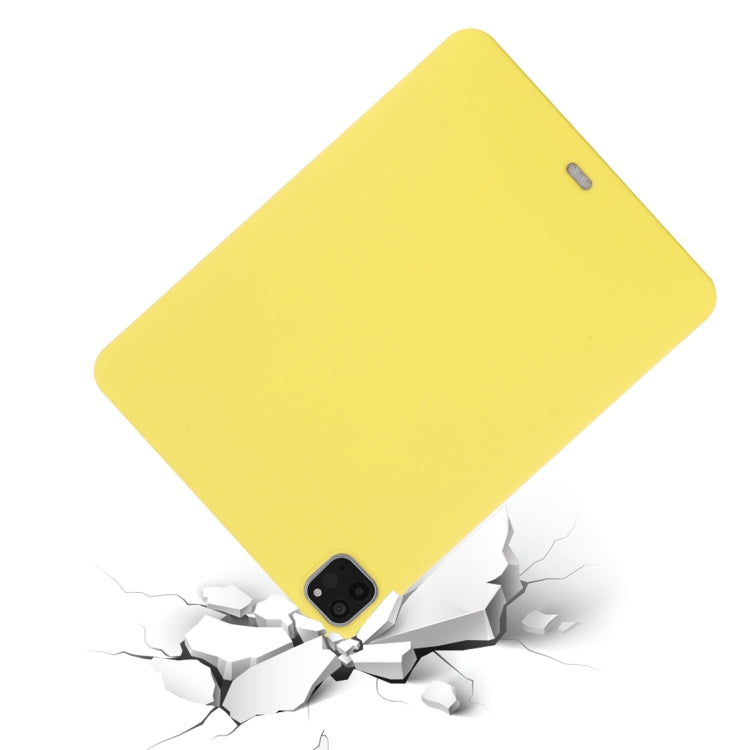 For iPad Pro 11 2022 / 2021 Pure Color Liquid Silicone Shockproof Full Coverage Tablet Case(Yellow) - iPad Pro 11 (2022/2021) Cases by buy2fix | Online Shopping UK | buy2fix