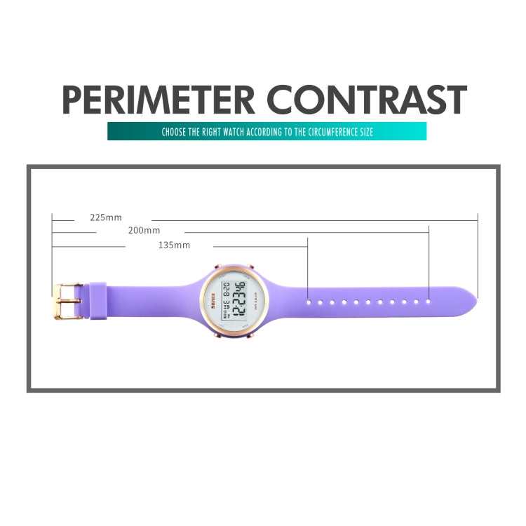 SKMEI 1720 Round Dial LED Digital Display Luminous Silicone Strap Electronic Watch(Pink) - LED Digital Watches by SKMEI | Online Shopping UK | buy2fix