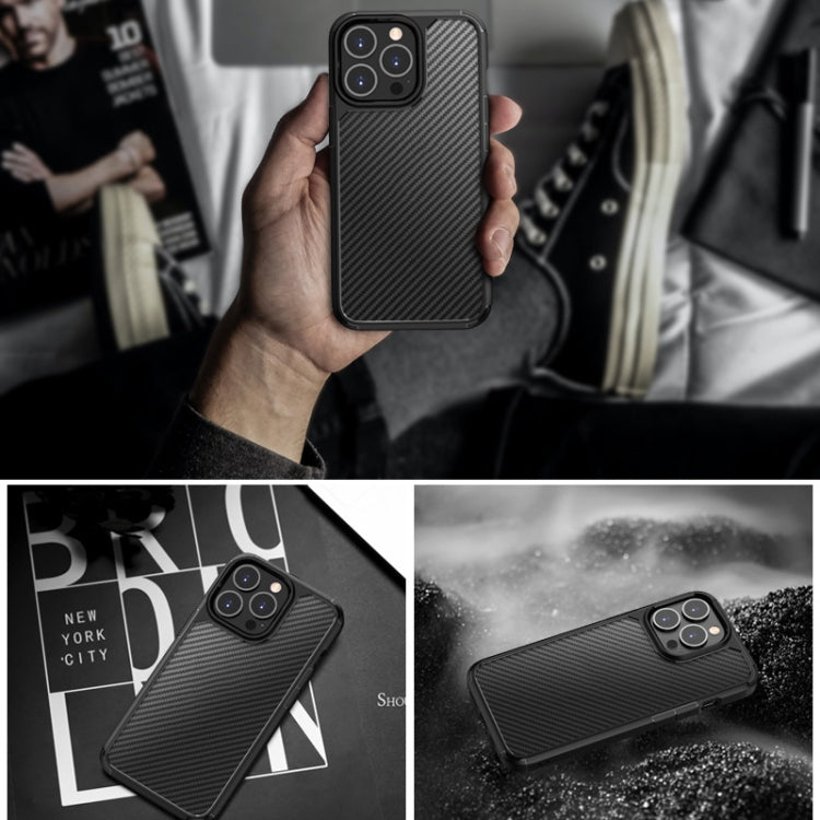 For iPhone 13 Pro Max Pioneer Carbon Fiber Texture Shockproof TPU + PC Case (Black) - iPhone 13 Pro Max Cases by buy2fix | Online Shopping UK | buy2fix