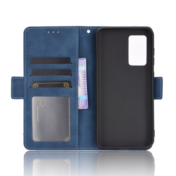 For Oukitel C21/C21 Pro Skin Feel Calf Pattern Horizontal Flip Leather Case with Holder & Card Slots & Photo Frame(Blue) - More Brand by buy2fix | Online Shopping UK | buy2fix