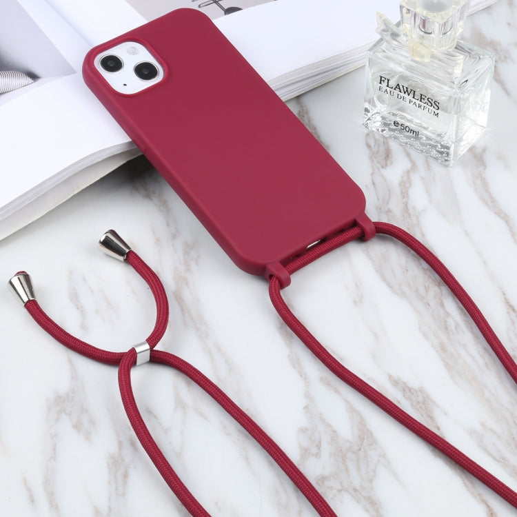 For iPhone 13 Pro Max Candy Colors TPU Protective Case with Lanyard (Red) - iPhone 13 Pro Max Cases by buy2fix | Online Shopping UK | buy2fix