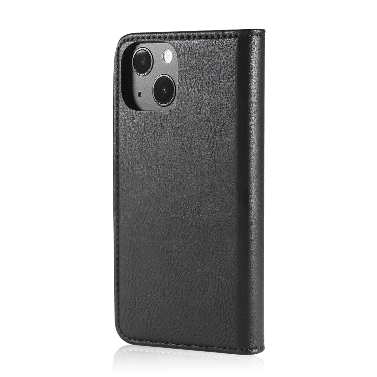 For iPhone 13 mini DG.MING Crazy Horse Texture Flip Detachable Magnetic Leather Case with Holder & Card Slots & Wallet (Black) - iPhone 13 mini Cases by DG.MING | Online Shopping UK | buy2fix