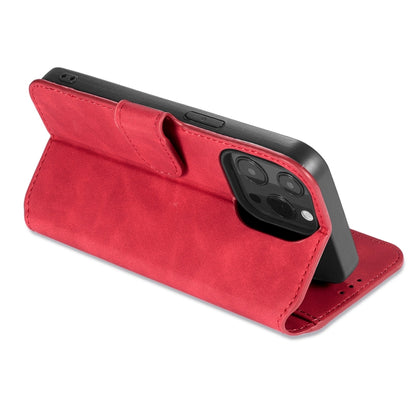 For iPhone 13 Pro DG.MING Retro Oil Side Horizontal Flip Leather Case with Holder & Card Slots & Wallet (Red) - iPhone 13 Pro Cases by DG.MING | Online Shopping UK | buy2fix