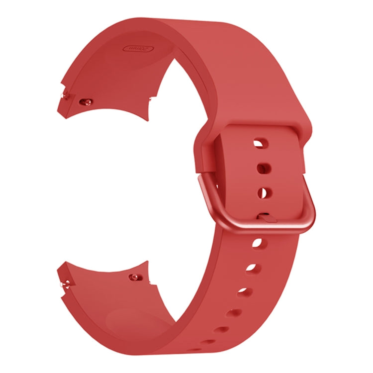 For Samsung Galaxy Watch4 Classic 42mm Universal Silicone Colorful Buckle Watch Band(Red) - Watch Bands by buy2fix | Online Shopping UK | buy2fix