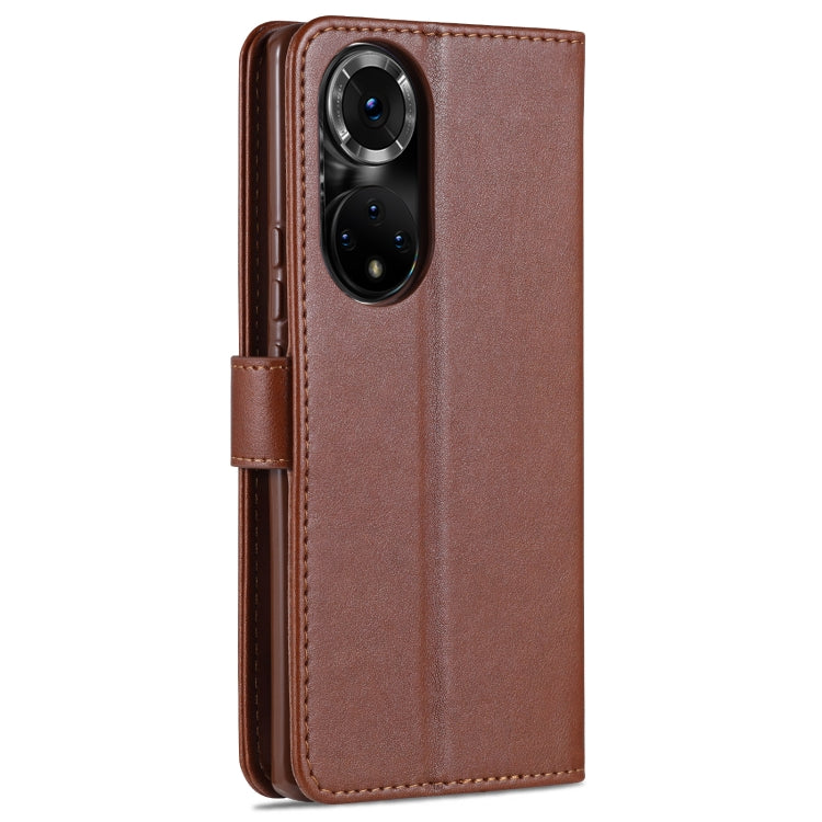 AZNS Sheepskin Texture Horizontal Flip Leather Case with Holder & Card Slots & Wallet For Honor 50(Brown) - Honor Cases by AZNS | Online Shopping UK | buy2fix