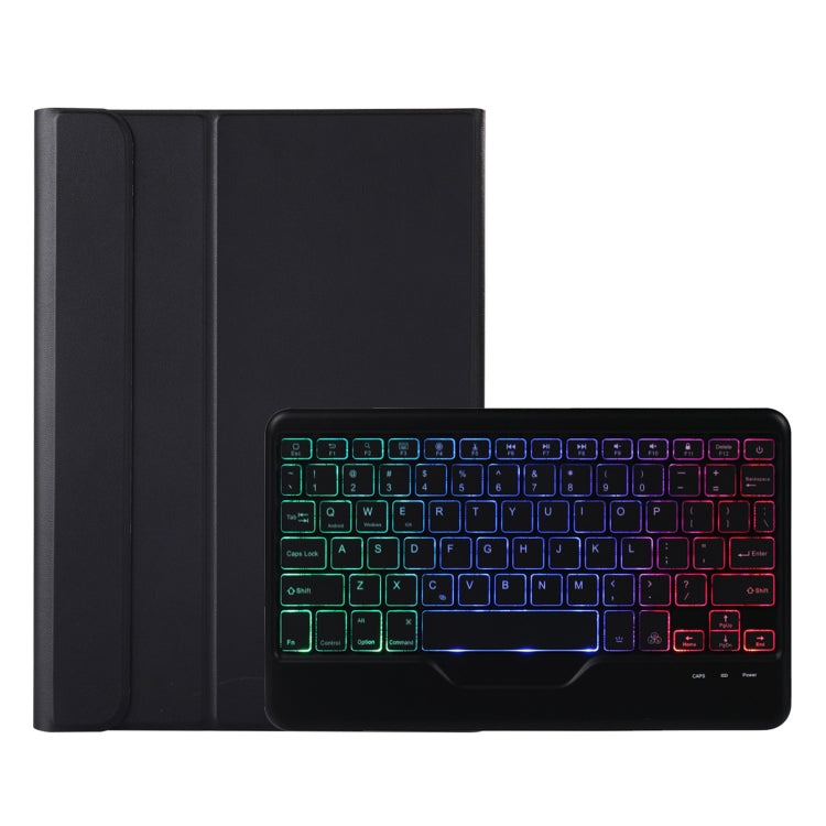 A0N5BS Ultra-thin Tri-color Backlight Detachable Lambskin Texture TPU Bluetooth Keyboard Leather Tablet Case with Holder For Xiaomi Pad 5 / 5 Pro(Black) - Others Keyboard by buy2fix | Online Shopping UK | buy2fix