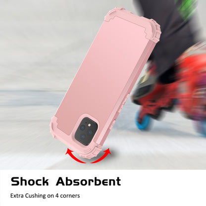 For Google Pixel 4 3 in 1 Shockproof PC + Silicone Protective Case(Rose Gold) - Google Cases by buy2fix | Online Shopping UK | buy2fix