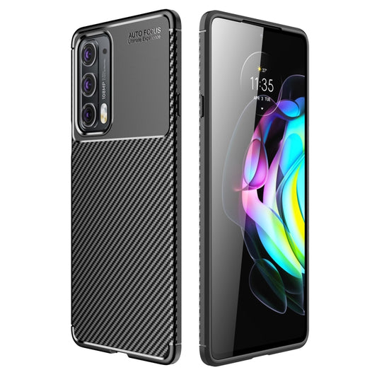 For Motorola Moto Edge 20 Carbon Fiber Texture Shockproof TPU Case(Black) - Motorola Cases by buy2fix | Online Shopping UK | buy2fix