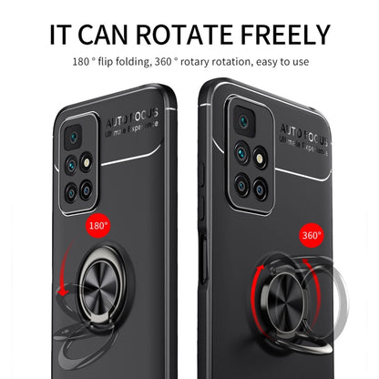 For Xiaomi Redmi 10 Metal Ring Holder 360 Degree Rotating TPU Case(Black) - Xiaomi Cases by buy2fix | Online Shopping UK | buy2fix