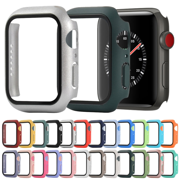 Shockproof PC+Tempered Glass Protective Case with Packed Carton For Apple Watch Series 3 & 2 & 1 42mm(Lavender) - Watch Cases by buy2fix | Online Shopping UK | buy2fix