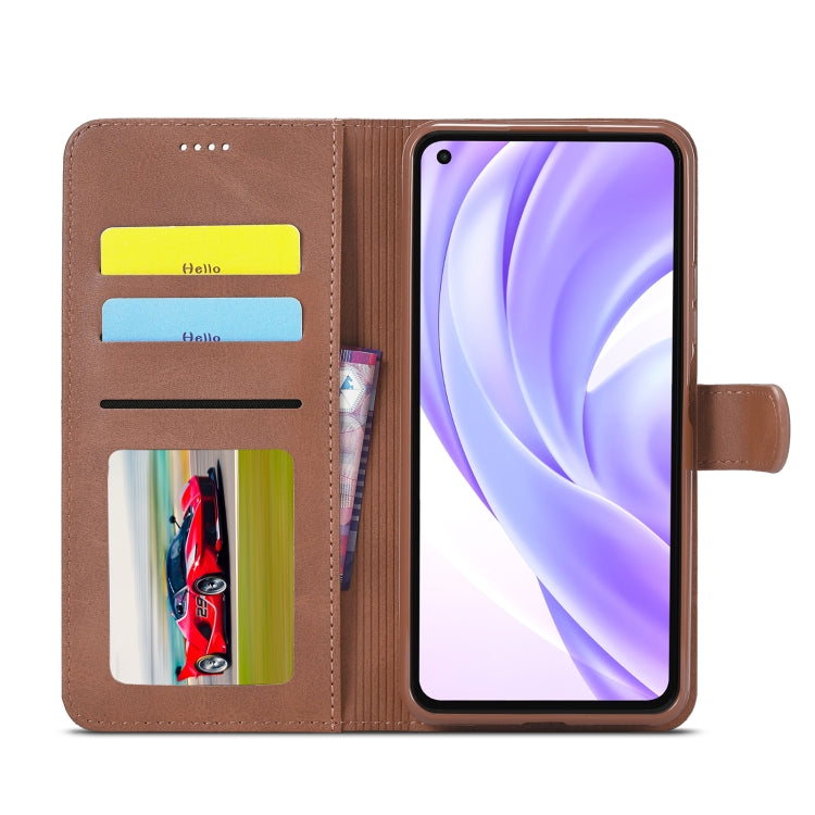 For Xiaomi Mi 11 LC.IMEEKE Calf Texture Horizontal Flip Leather Case with Holder & Card Slots & Wallet(Brown) - Xiaomi Cases by LC.IMEEKE | Online Shopping UK | buy2fix