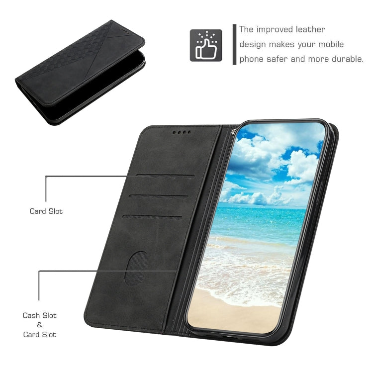 For Xiaomi Mi 11 Diamond Pattern Splicing Skin Feel Magnetic Horizontal Flip Leather Case with Card Slots & Holder & Wallet(Black) - Xiaomi Cases by buy2fix | Online Shopping UK | buy2fix