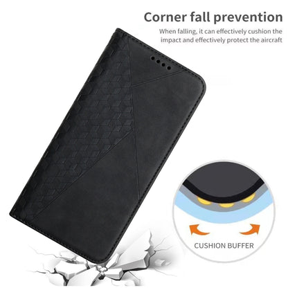 For Xiaomi Redmi Note 9 Diamond Pattern Splicing Skin Feel Magnetic Horizontal Flip Leather Case with Card Slots & Holder & Wallet(Black) - Xiaomi Cases by buy2fix | Online Shopping UK | buy2fix