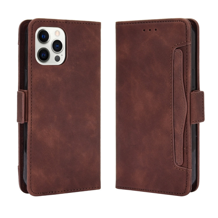 For iPhone 13 Pro Max Skin Feel Calf Pattern Horizontal Flip Leather Case with Holder & Card Slots & Photo Frame (Brown) - iPhone 13 Pro Max Cases by buy2fix | Online Shopping UK | buy2fix