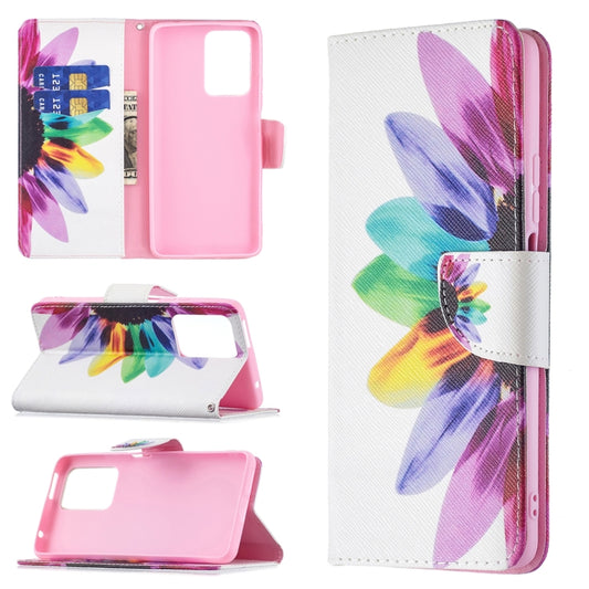 For Xiaomi Mi 11T Colored Drawing Pattern Horizontal Flip Leather Case with Holder & Card Slots & Wallet(Sun Flower) - Xiaomi Cases by buy2fix | Online Shopping UK | buy2fix