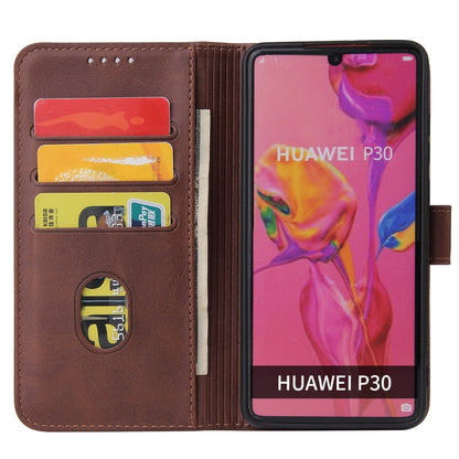 For Huawei P30 Calf Texture Buckle Horizontal Flip Leather Case with Holder & Card Slots & Wallet(Brown) - Huawei Cases by buy2fix | Online Shopping UK | buy2fix