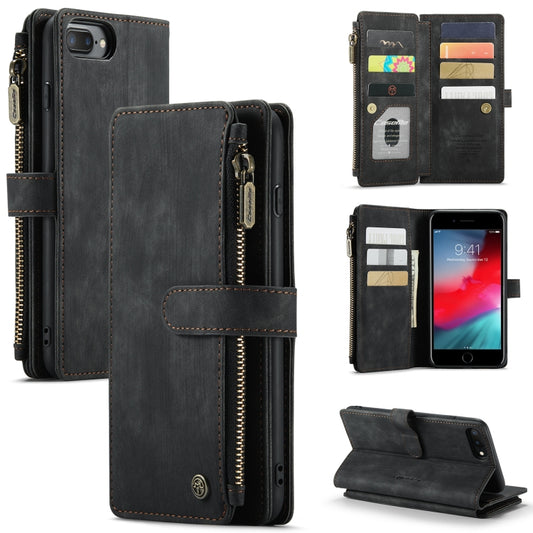CaseMe-C30 PU + TPU Multifunctional Horizontal Flip Leather Case with Holder & Card Slot & Wallet & Zipper Pocket For iPhone 8 Plus & 7 Plus & 6 Plus(Black) - More iPhone Cases by CaseMe | Online Shopping UK | buy2fix