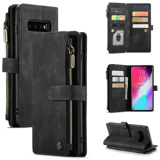 For Samsung Galaxy S10+ CaseMe-C30 PU + TPU Multifunctional Horizontal Flip Leather Case with Holder & Card Slot & Wallet & Zipper Pocket(Black) - Galaxy Phone Cases by CaseMe | Online Shopping UK | buy2fix