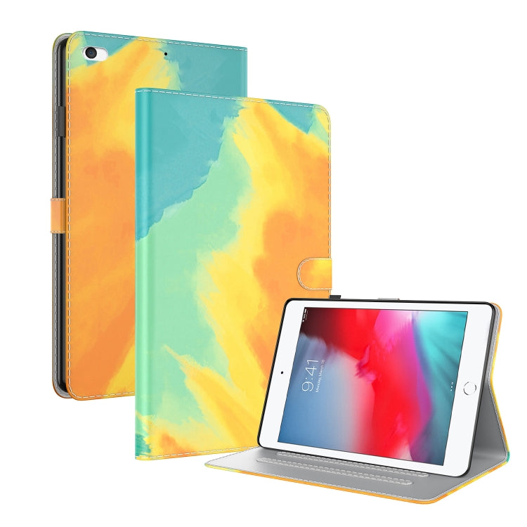 Watercolor Pattern Skin Feel Magnetic Horizontal Flip PU Leather Case with Holder & Card Slots & Photo Frame & Sleep / Wake-up Function For iPad mini 5 / 4 / 3 / 2 / 1(Autumn Leaves) - iPad mini (2019) / mini 5 Cases by buy2fix | Online Shopping UK | buy2fix