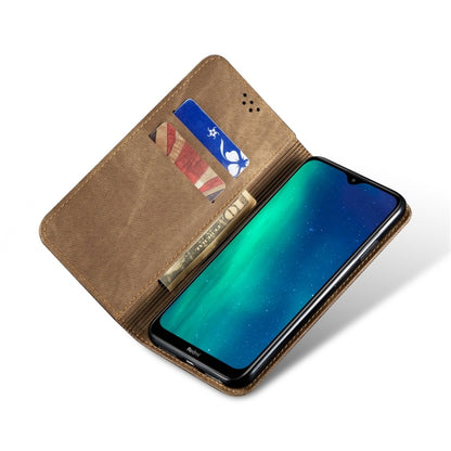 For Xiaomi Redmi 8 Denim Texture Casual Style Horizontal Flip Leather Case with Holder & Card Slots & Wallet(Khaki) - Xiaomi Cases by buy2fix | Online Shopping UK | buy2fix