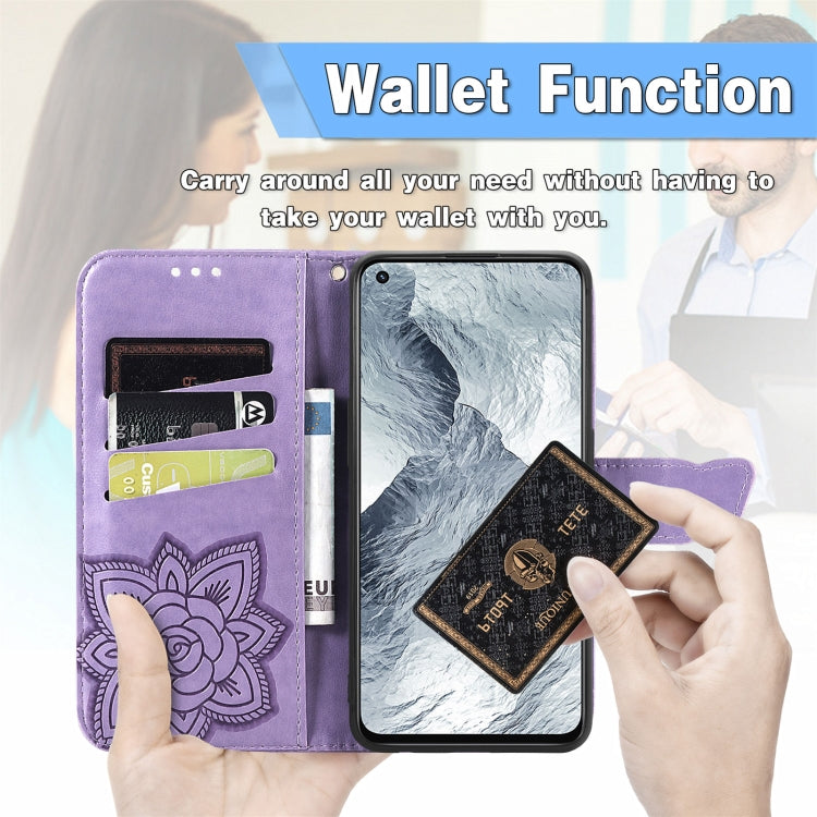 For OPPO Realme GT Master Butterfly Love Flower Embossed Horizontal Flip Leather Case with Holder & Card Slots & Wallet & Lanyard(Light Purple) - Realme Cases by buy2fix | Online Shopping UK | buy2fix