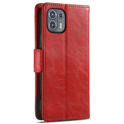 For Motorola Edge 20 Lite CaseNeo Business Splicing Dual Magnetic Buckle Horizontal Flip PU Leather Case with Holder & Card Slots & Wallet(Red) - Motorola Cases by buy2fix | Online Shopping UK | buy2fix