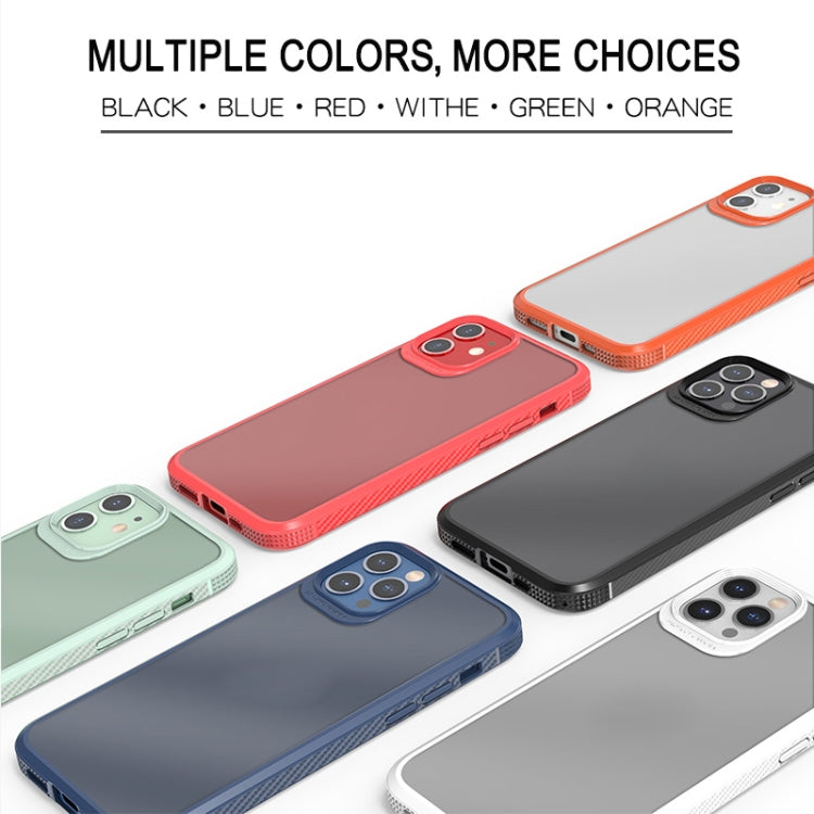 For iPhone 11 Pro MG Series Carbon Fiber TPU + Clear PC Four-corner Airbag Shockproof Case (Orange) - iPhone 11 Pro Cases by buy2fix | Online Shopping UK | buy2fix