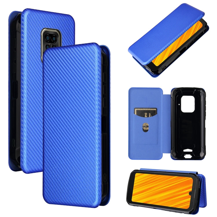 For Doogee S59 / S59 Pro Carbon Fiber Texture Horizontal Flip TPU + PC + PU Leather Case with Card Slot(Blue) - More Brand by buy2fix | Online Shopping UK | buy2fix