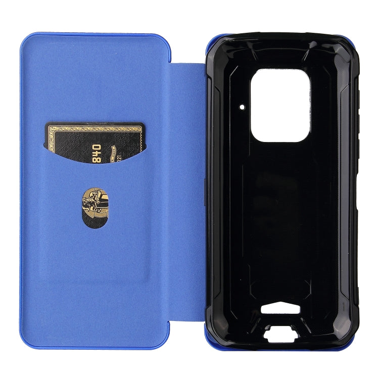 For Doogee S59 / S59 Pro Carbon Fiber Texture Horizontal Flip TPU + PC + PU Leather Case with Card Slot(Blue) - More Brand by buy2fix | Online Shopping UK | buy2fix